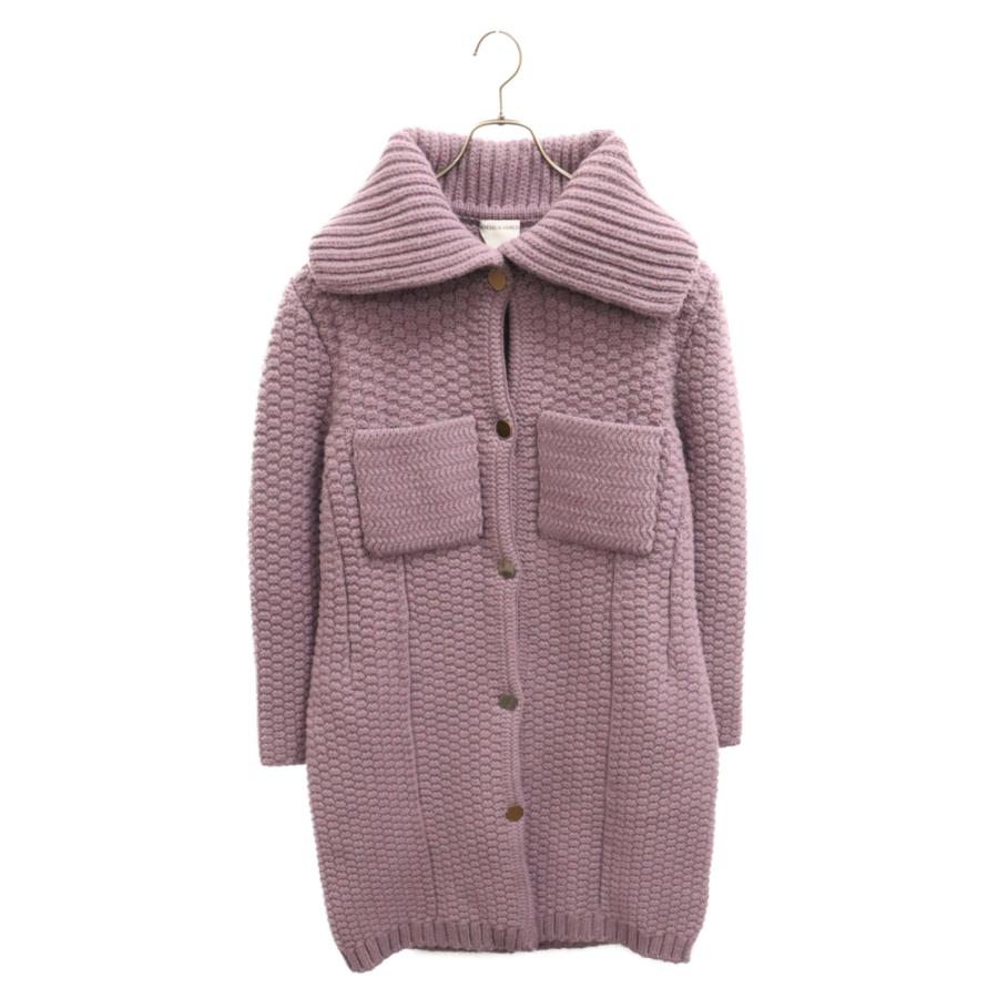 BOTTEGA VENETA ボッテガヴェネタ Lavender Crochet Knit Coat  