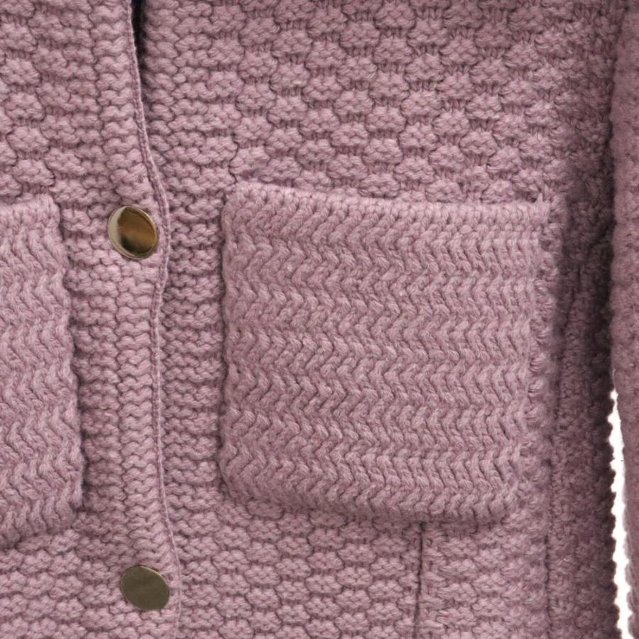 BOTTEGA VENETA ボッテガヴェネタ Lavender Crochet Knit Coat  