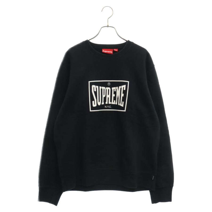 SUPREME (シュプリーム) 19SSクルーネックスウェットトレーナー 黒M
