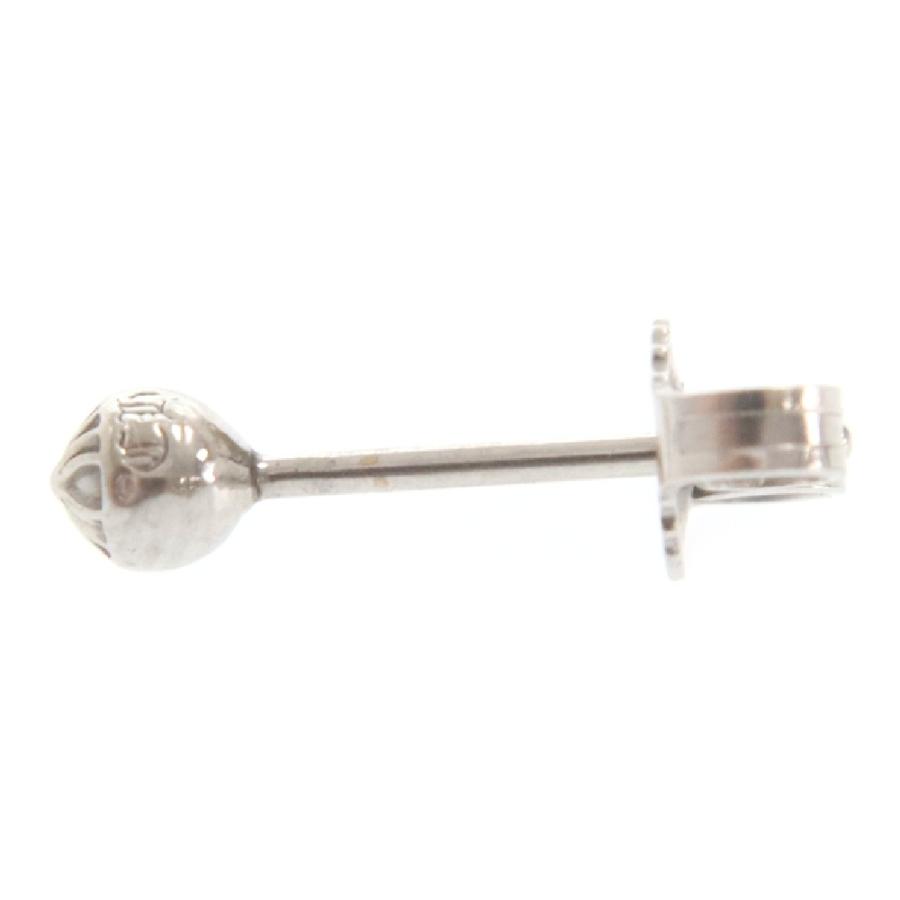 CHROME HEARTS クロムハーツ 18KWG MINI CROSS BALL STUD CHROME HEARTS クロムハーツ 18KWG MINI CROSS BALL STUD