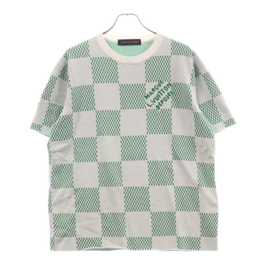 LOUIS VUITTON ルイヴィトン 24SS ダミエニットクルーネックロゴ LOUIS VUITTON ルイヴィトン 24SS ダミエニットクルーネックロゴ