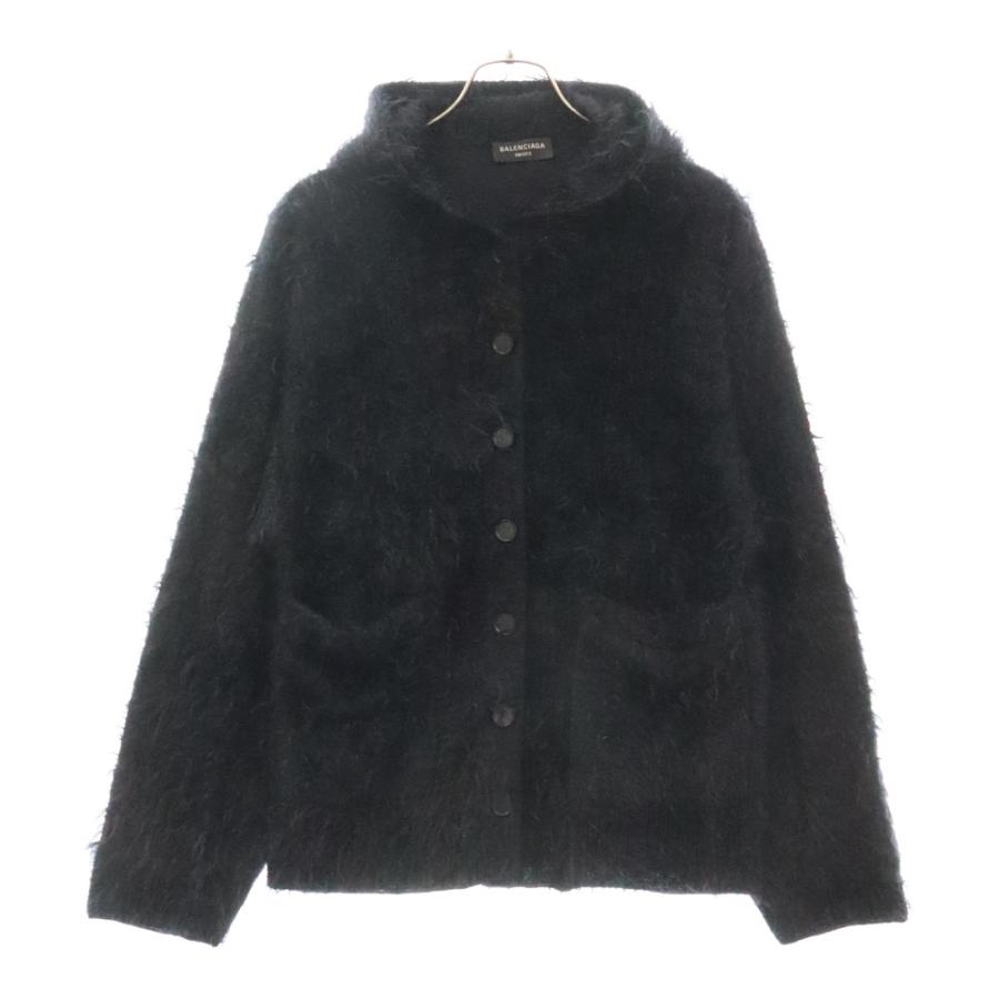 BALENCIAGA バレンシアガ Brushed Wool Hooded Cardigan 719001 BALENCIAGA バレンシアガ Brushed Wool Hooded Cardigan 719001