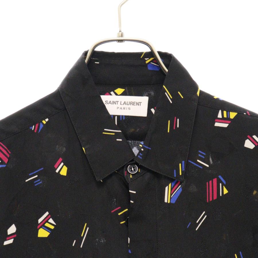 SAINT LAURENT PARIS サンローランパリ 21SS 総柄 シルク 長袖 SAINT LAURENT PARIS サンローランパリ 21SS 総柄 シルク 長袖