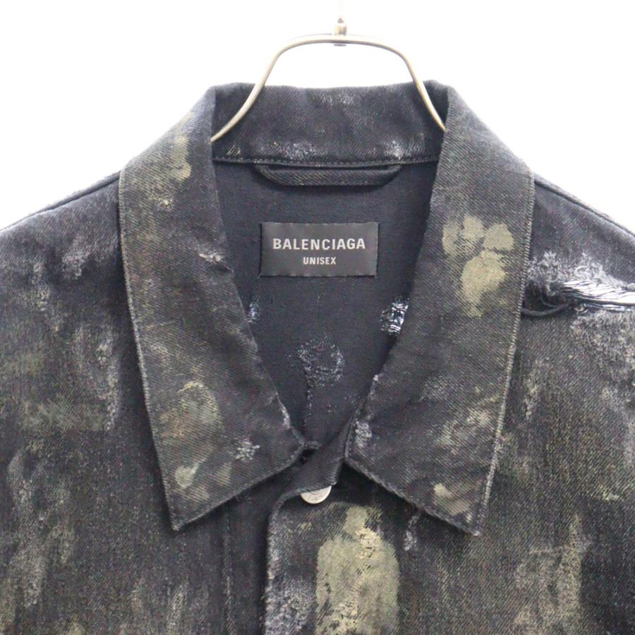 BALENCIAGA バレンシアガ 23SS SUPER DESTROYED DENIM JACKET BALENCIAGA バレンシアガ 23SS SUPER DESTROYED DENIM JACKET