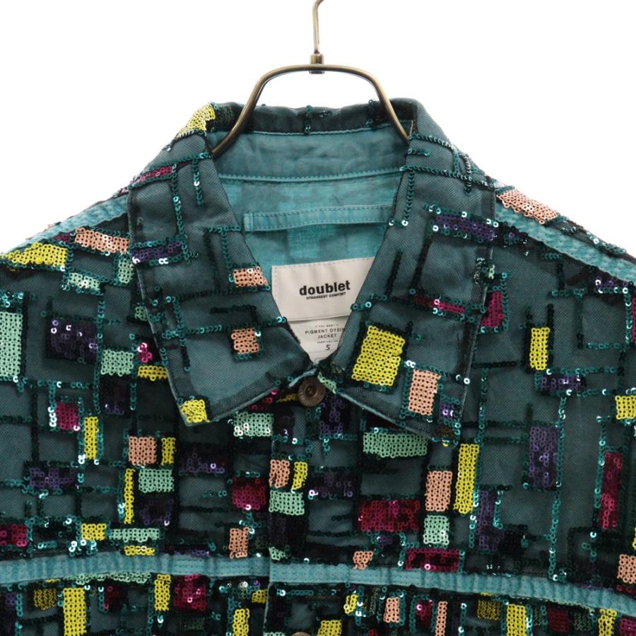 doublet ダブレット 23SS PIGMENT DYEING JACKET スパンコール装飾 