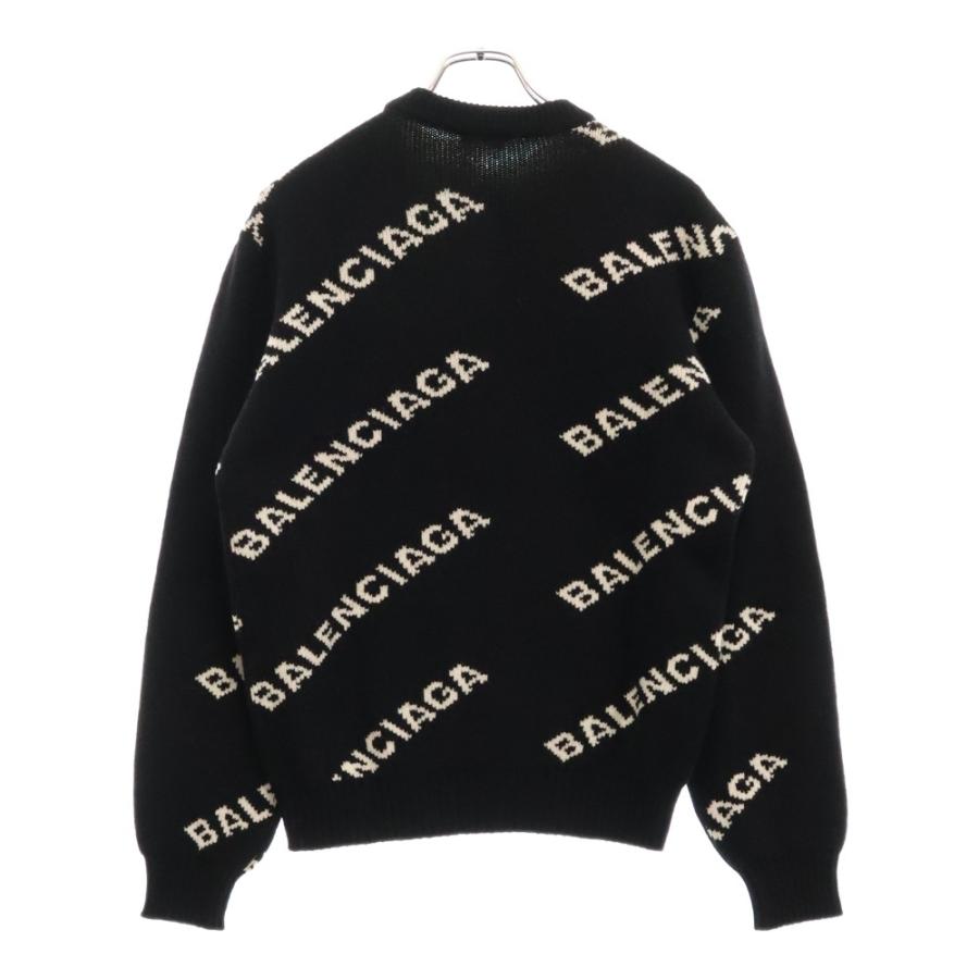 BALENCIAGA バレンシアガ 18AW ALLOVER LOGO CREWNECK KNIT 534418 