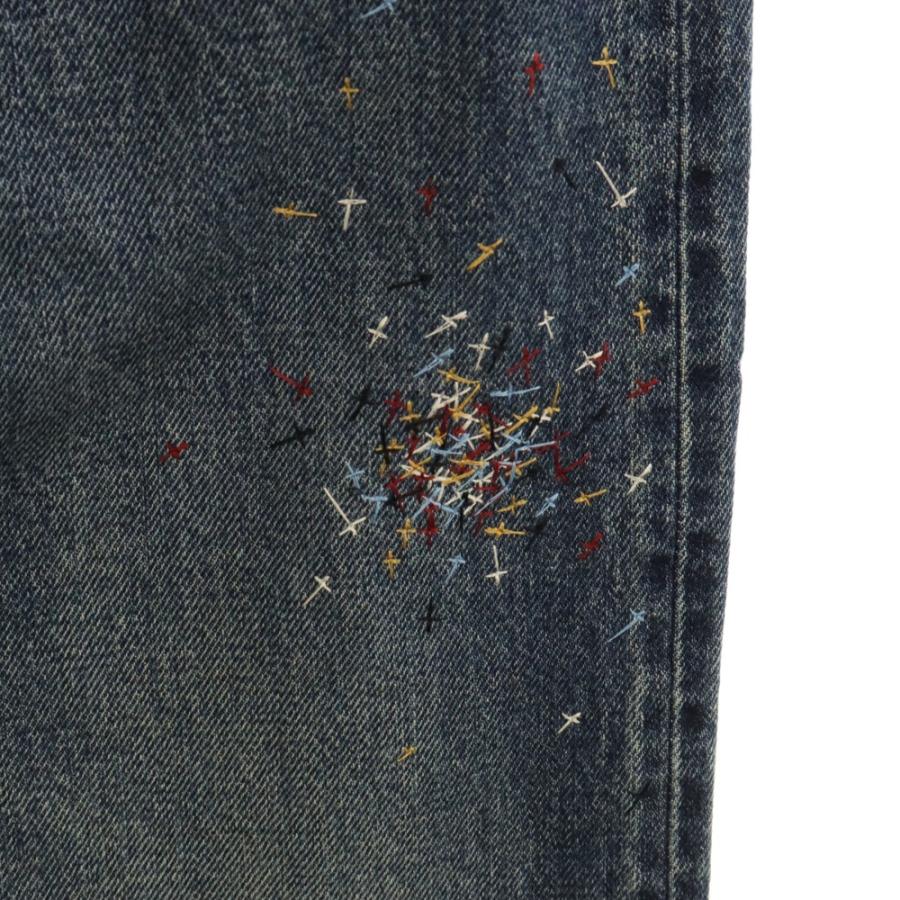 UNDERCOVER アンダーカバー 24AW クロス刺繍加工デニムパンツ UNDERCOVER アンダーカバー 24AW クロス刺繍加工デニムパンツ