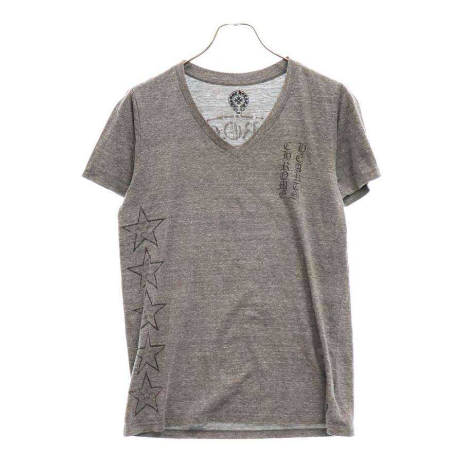 CHROME HEARTS クロムハーツ オールド スターロゴVネック半袖Tシャツ 