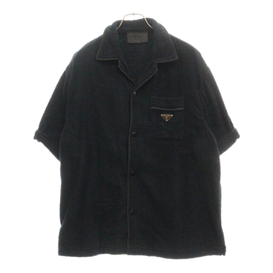 PRADA / Terry Bowling Shirts/半袖シャツ/XXL/コットン/BLU/SC559 S212 1ZR3 PRADA（プラダ） 22SS Terry Bowling Shirt テリーボウリング パイル地
