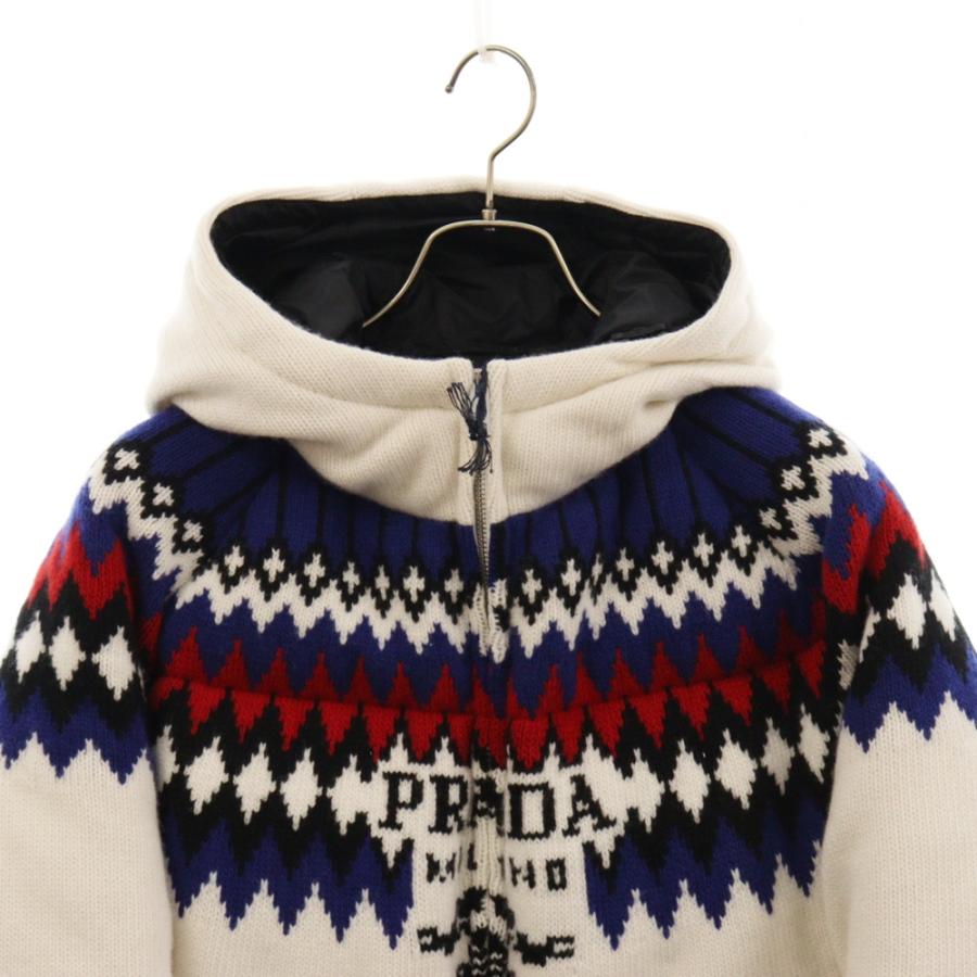 PRADA プラダ ウールカシミヤ混紡 ノルディック柄ロゴダウン PRADA プラダ ウールカシミヤ混紡 ノルディック柄ロゴダウン