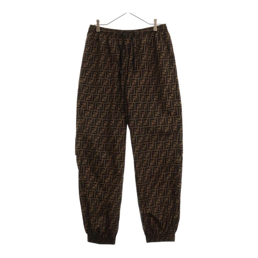 FENDI（フェンディ） FFズッカ総柄トラックパンツ ブラウン FAB527