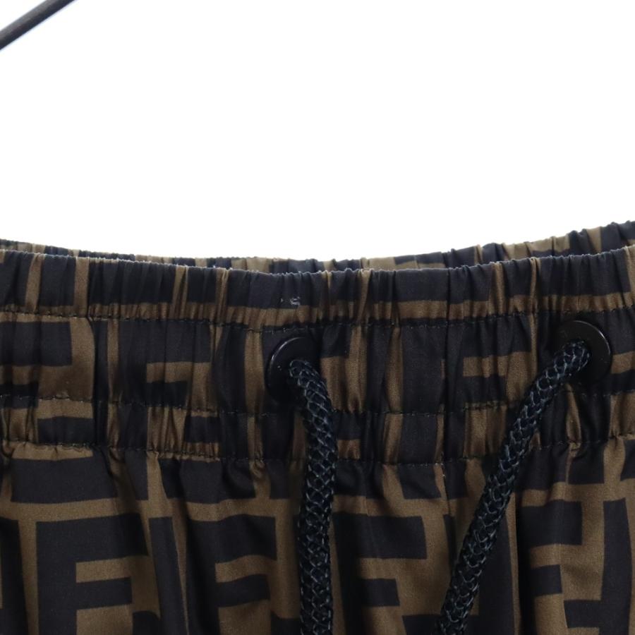 FENDI（フェンディ） FFズッカ総柄トラックパンツ ブラウン FAB527