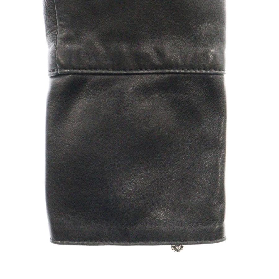 CHROME HEARTS クロムハーツ ダガージップシングルレザーライダース  