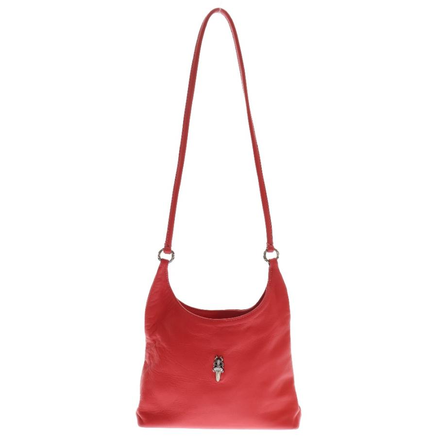 Chrome Hearts バック \"Red Chrome Hearts Red Leather Cross Patch Tote Bag