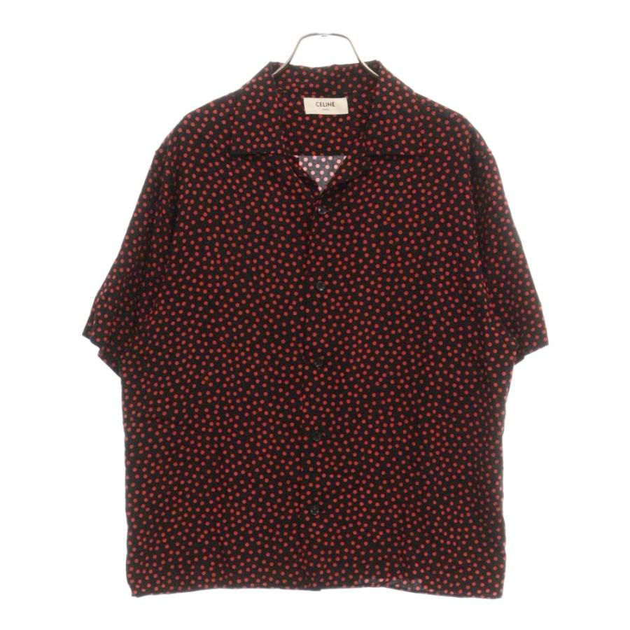 CELINE セリーヌ 20SS ドット柄 オープンカラー レーヨン半袖