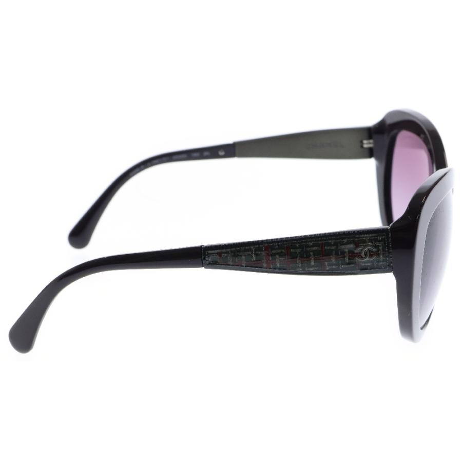 CHANEL シャネル サイドテンプルツイード ココマークロゴ キャットアイ  