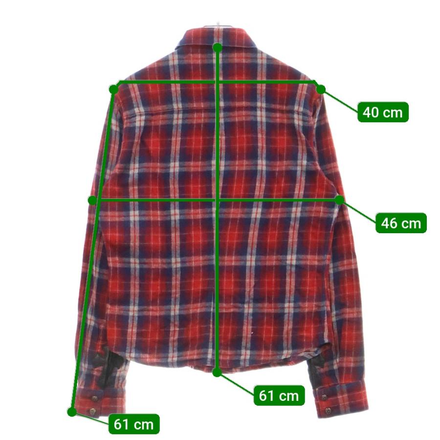 【本日で掲載終了します】Chrome Hearts チェックシャツ CHROME HEARTS クロムハーツ Loose end check shirts Red ルーズ