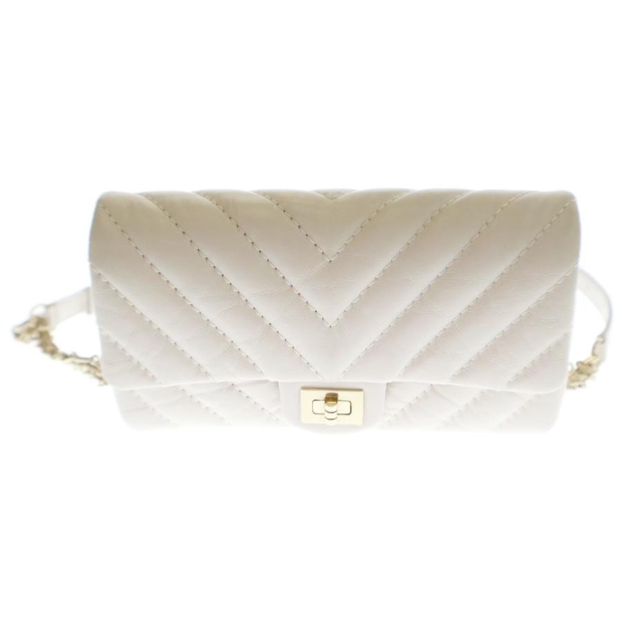 CHANEL シャネル 2.55ミニ Vステッチ ミニショルダーバッグ ライト 