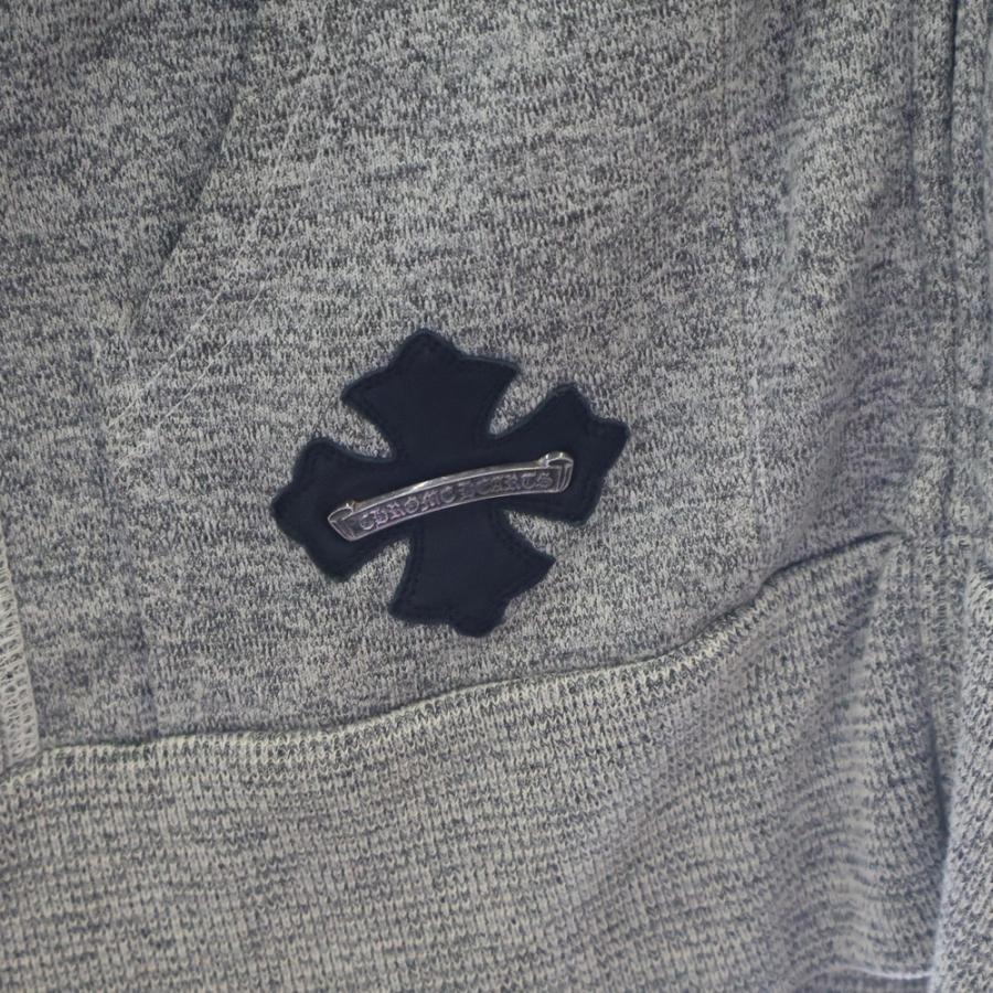 CHROME HEARTS クロムハーツ OLD SWTSHRT HD ZIP FLORAL LTHR