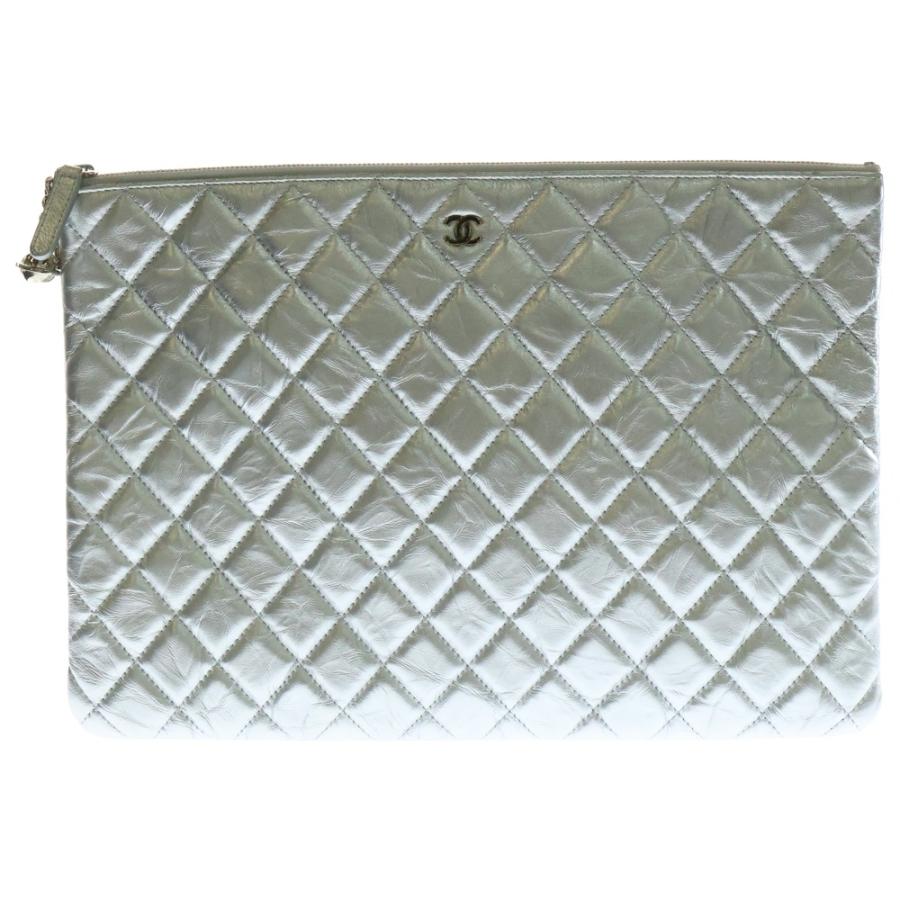 CHANEL（シャネル） マトラッセ クラッチバッグ シルバー 24番台