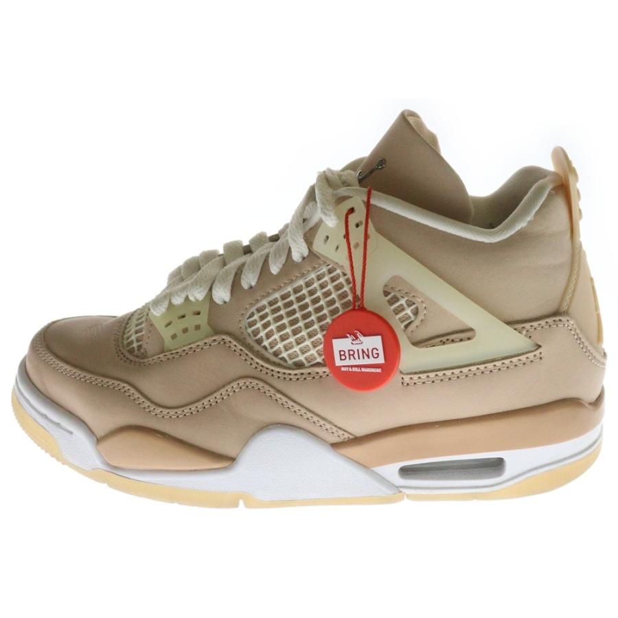 Jordan ベージュ ハイカットスニーカー 新品未使用 NIKE（ナイキ） ウィメンズ エアジョーダン 4 シマー ハイカット