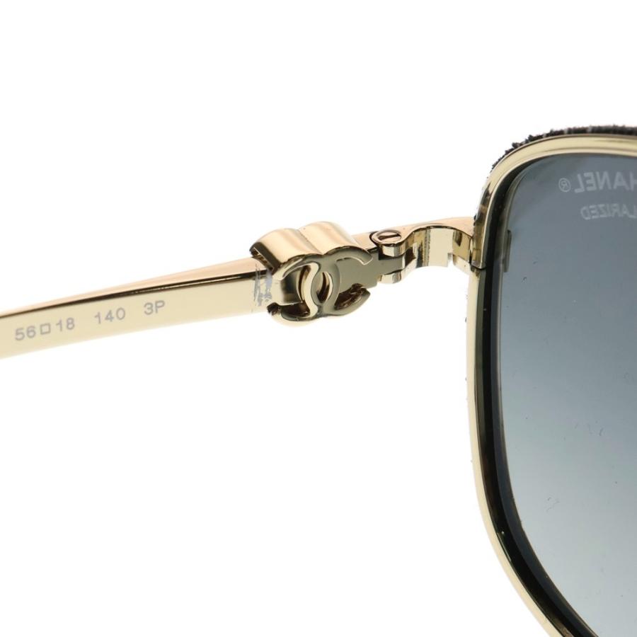 CHANEL（シャネル） パイロット シェイプ レザー デニムフレーム アイ