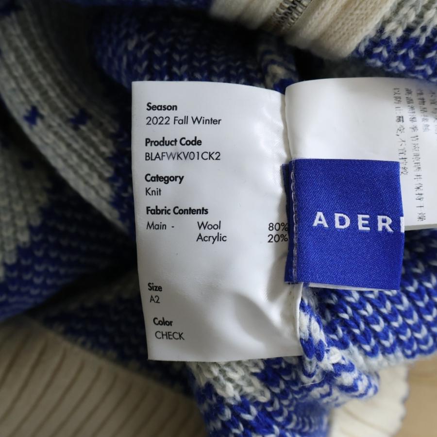 ADER error（アーダーエラー） 22AW Tenit Knit Vest Check チェック