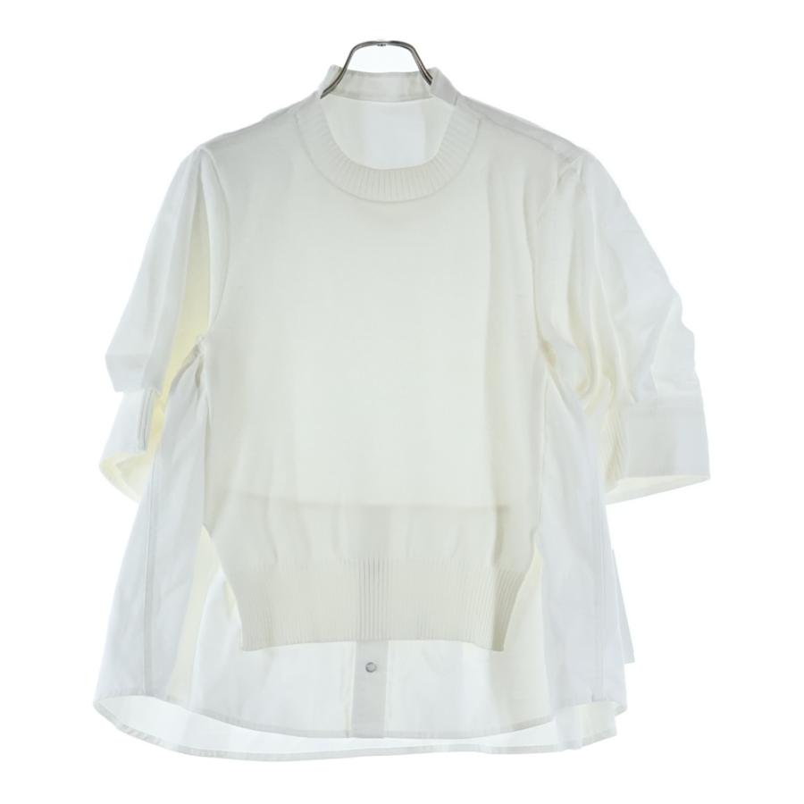 sacai（サカイ） 25SS POPELINE X KNIT PULLOVER ポプリン ニット