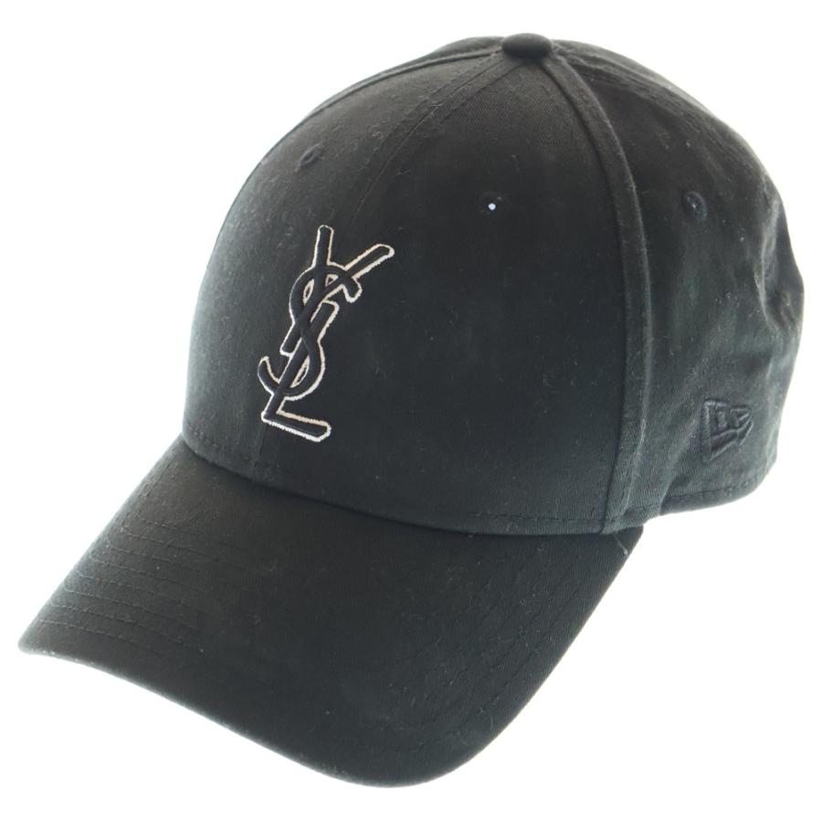 （美品）サンローランパリ　ロゴキャップ　ブラック SAINT LAURENT - Saint Laurent Paris × New Era YSLロゴ キャップの