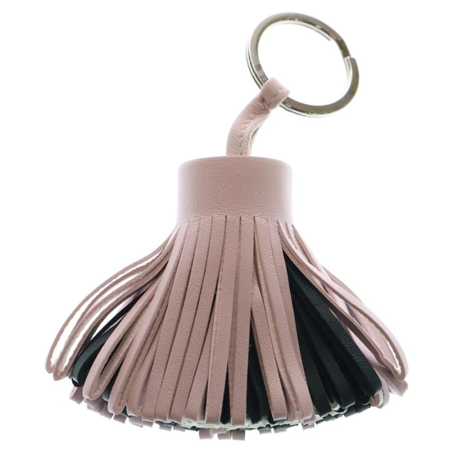 HERMES エルメス カルメン チャーム キーリングピンク✖️ボルドー HERMES（エルメス） カルメン キーリング チャーム タッセル フリンジ
