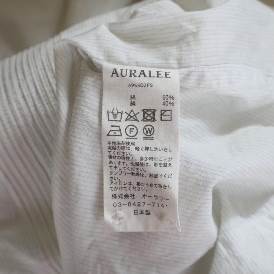 AURALEE（オーラリー） 19SS FINX SILK STRIPE 半袖 キューバシャツ
