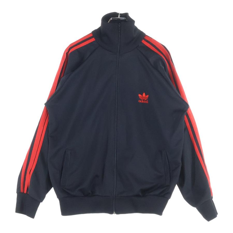 【極美品】00s adidas トラックジャケット ATP刺繍ロゴ 黒 赤 L 人気☆アディダス ATP型 刺繍ロゴ サイドライン トラックジャケット 黒×赤