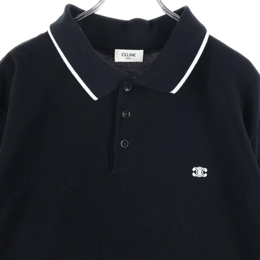 CELINE（セリーヌ） トリオンフ ロゴ刺繍コットンピケ クラシック半袖