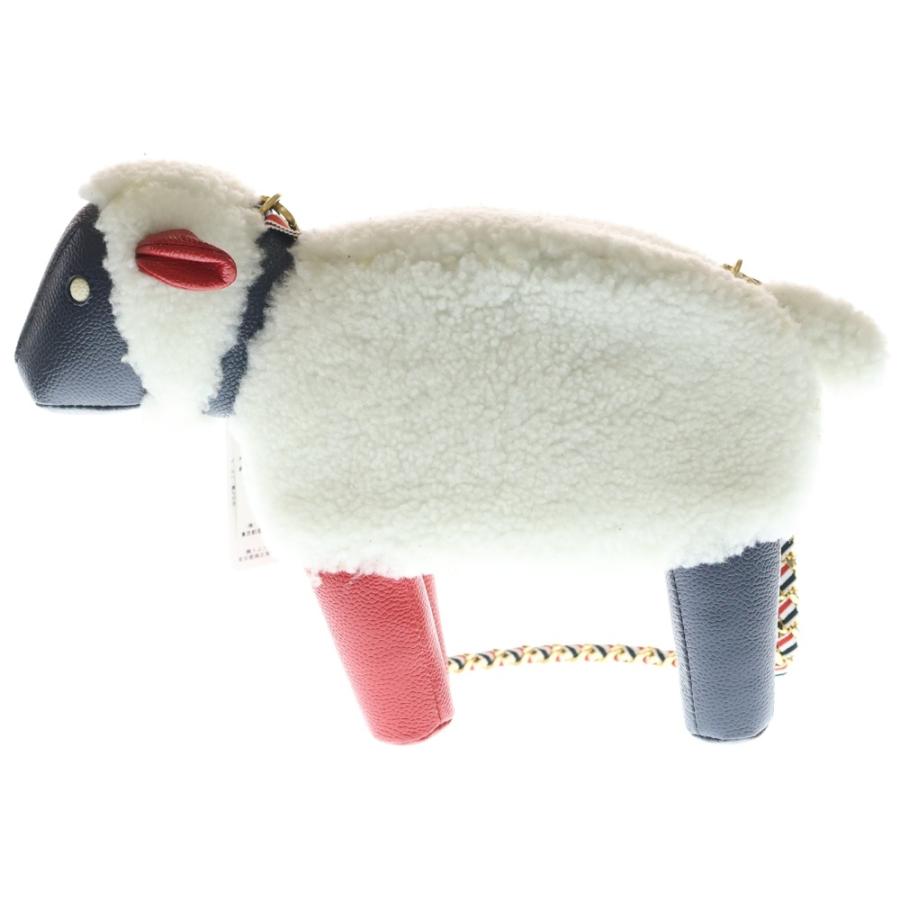 THOM BROWNE トムブラウン Sheep Shearling Shoulder Bag シープシェアリング ショルダーバッグ ホワイト THOM BROWNE（トム ブラウン） Sheep Shearling Shoulder Bag シープ