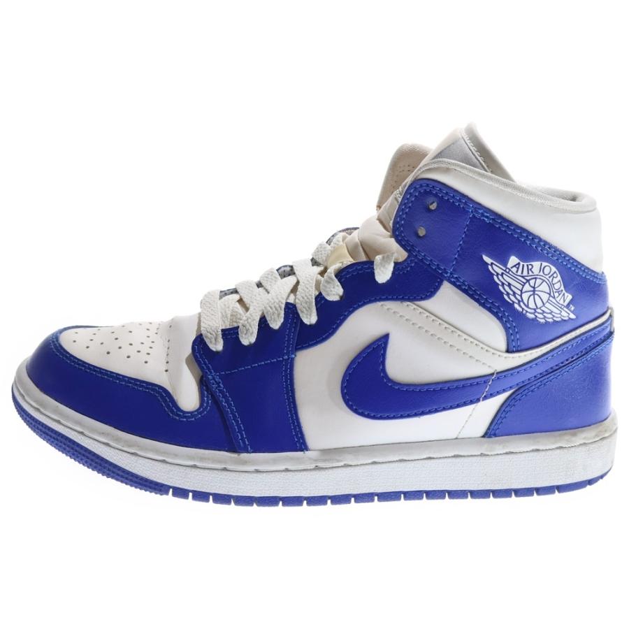 186000 現状品 NIKE ナイキ エアジョーダン1　 BQ6472-104 25.5 青/白 メンズ [0000000001599] NIKE（ナイキ） Air Jordan 1 Mid Kentucky Blue BQ6472-104 エア