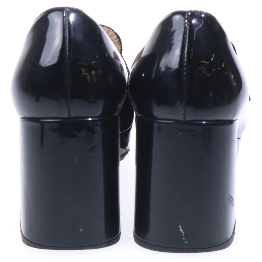 PRADA チョコレート　ブラッシュドレザー　ハイヒールローファー　美品 PRADA（プラダ） チョコレート ブラッシュド レザー ハイヒール