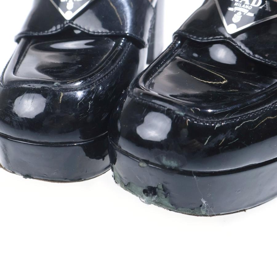 PRADA（プラダ） チョコレート ブラッシュド レザー ハイヒール