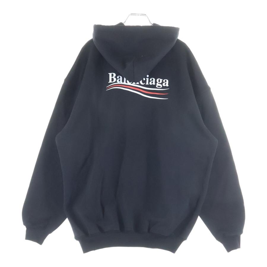か*ず様 BALENCIAGA ブラック パーカー 中古・古着通販】BALENCIAGA (バレンシアガ) ロゴ反転ジップパーカー