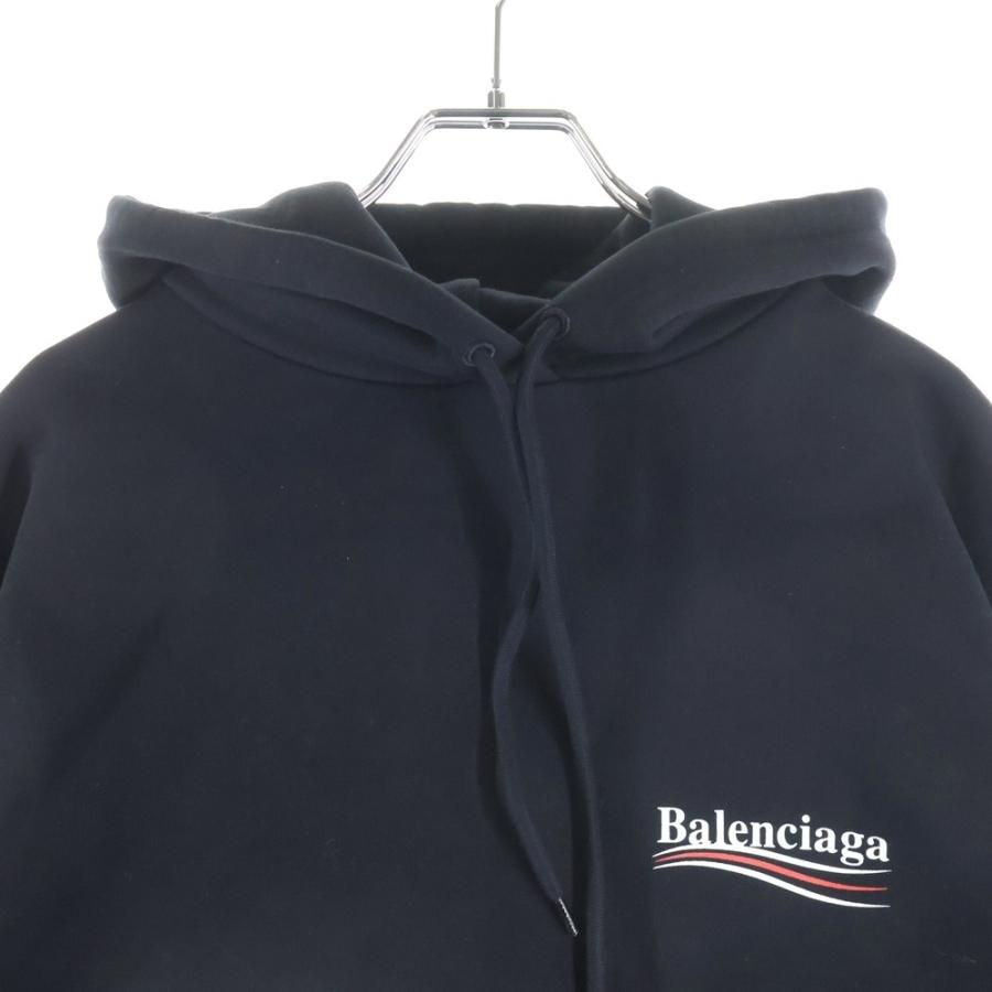 BALENCIAGA ロゴパーカー フルジップ ブラック 美品 Balenciaga ロゴジップアップ パーカー | ブラック | FARFETCH JP