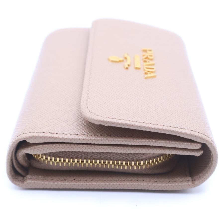 PRADA（プラダ） サフィアーノ 三つ折り財布 ピンク : BRING Yahoo