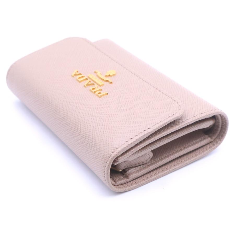 PRADA（プラダ） サフィアーノ 三つ折り財布 ピンク : BRING Yahoo