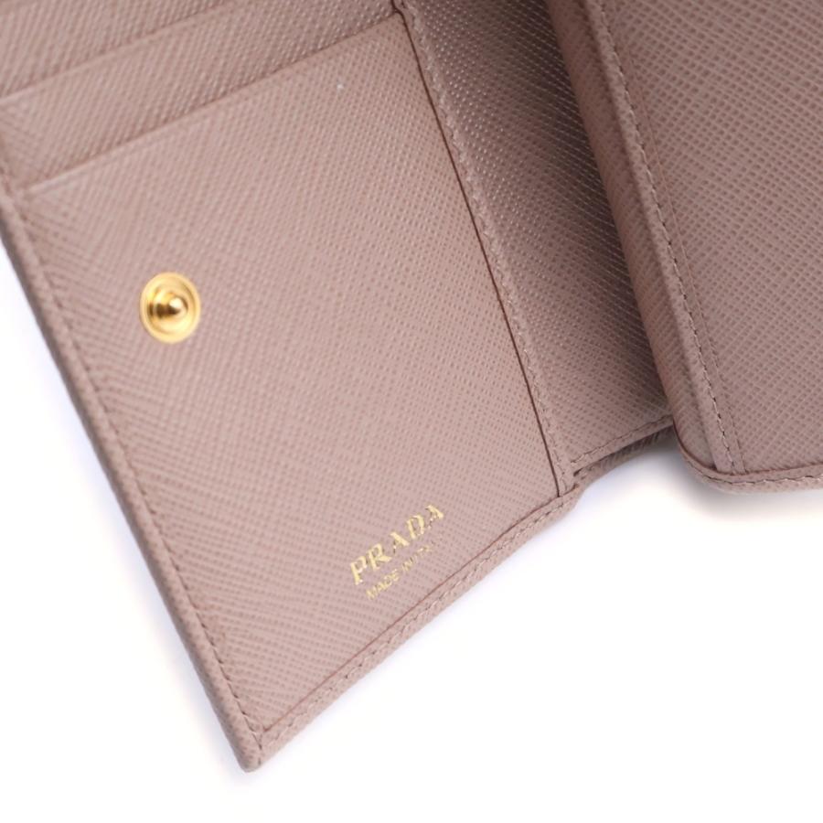 PRADA（プラダ） サフィアーノ 三つ折り財布 ピンク : BRING Yahoo