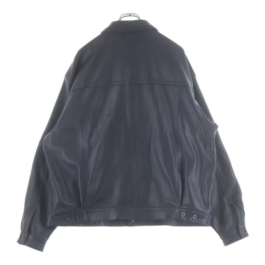 A LEATHER/エーレザー TRUCKER JACKET トラッカージャケット ブラック AUJ240005617の画像