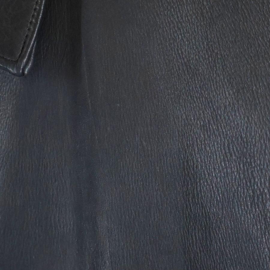A LEATHER/エーレザー TRUCKER JACKET トラッカージャケット ブラック AUJ240005617の画像