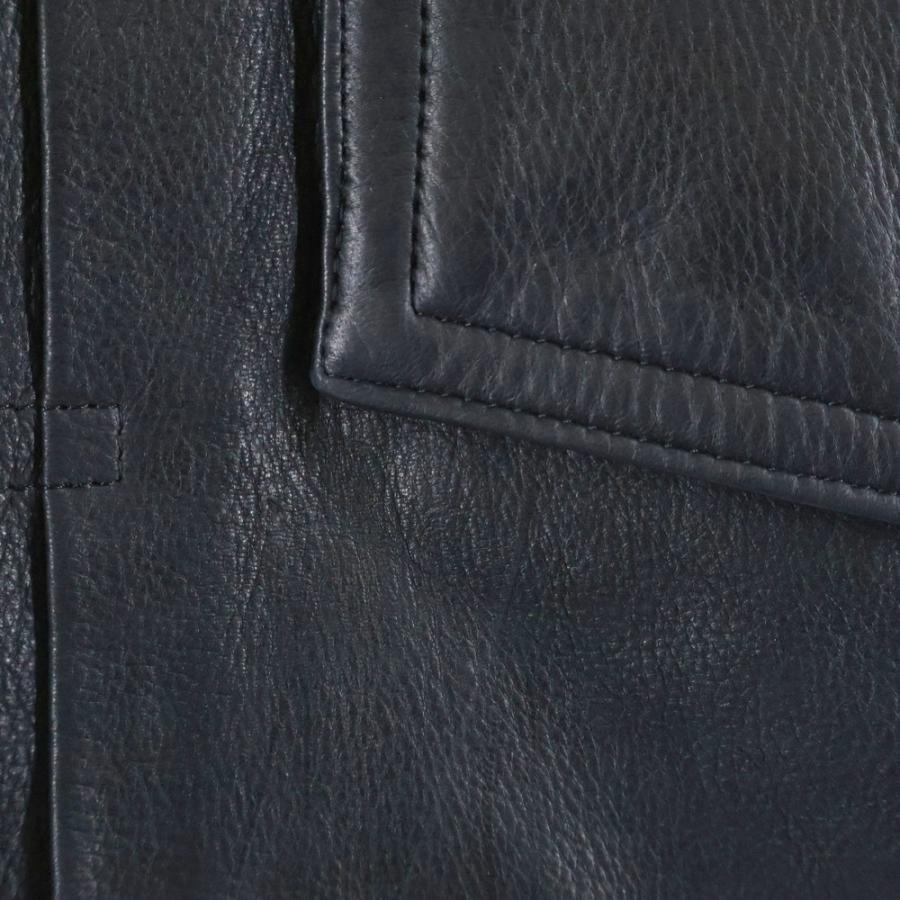 A LEATHER/エーレザー TRUCKER JACKET トラッカージャケット ブラック AUJ240005617の画像