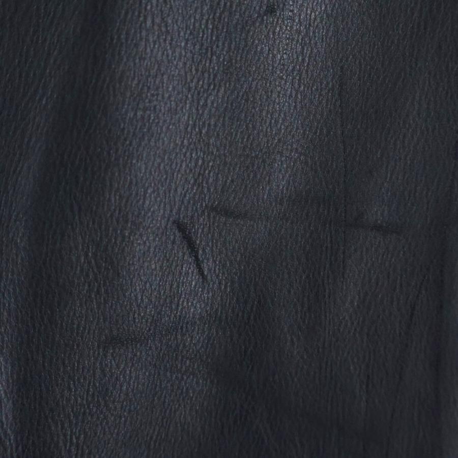 A LEATHER/エーレザー TRUCKER JACKET トラッカージャケット ブラック AUJ240005617の画像