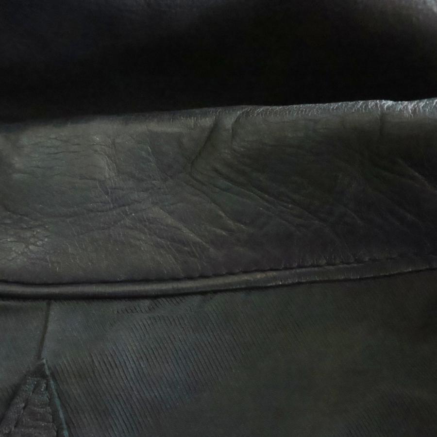 A LEATHER/エーレザー TRUCKER JACKET トラッカージャケット ブラック AUJ240005617の画像