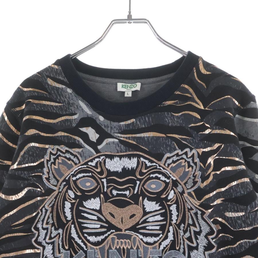 KENZO（ケンゾー） Tiger Stripes Sweatshirt タイガー刺繍 クルー