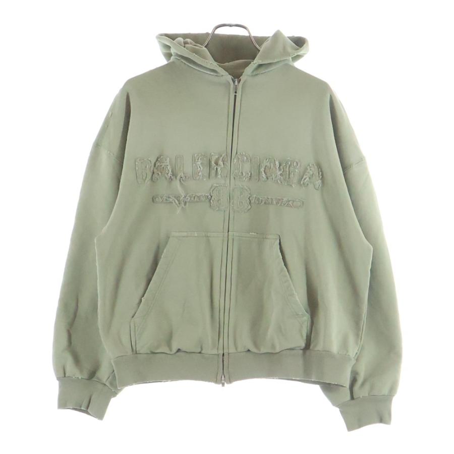 BALENCIAGA（バレンシアガ） 24AW Regular Zip Up Hoodie ダメージ加工