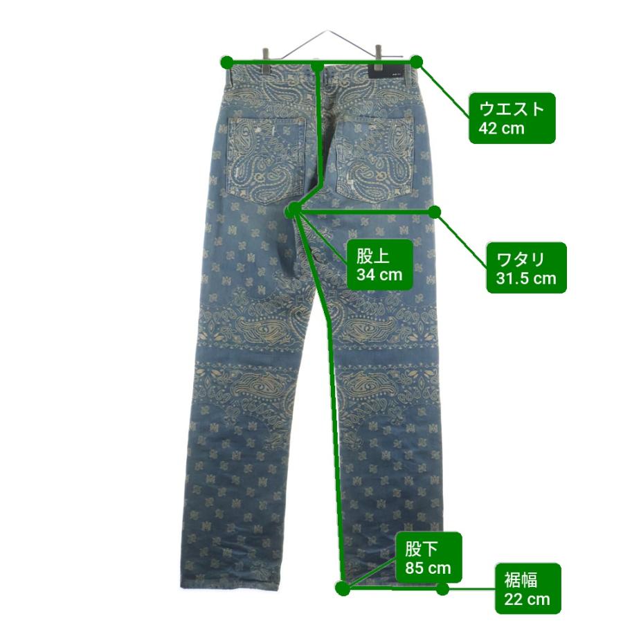AMIRI（アミリ） Bandana Jacquard Denim Pants バンダナ ジャガード